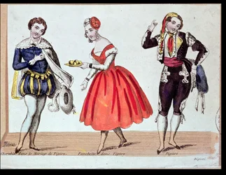 Cherubino, Fanchette und Figaro, Szene aus 